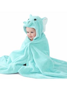BRANDONN - Sea Green Baby Hooded Wrapper Blanket (0-12 Months)