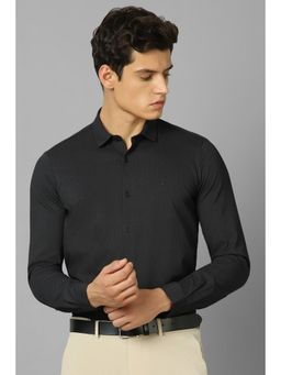 Allen Solly - Men Black Slim Fit Printed Full Sleeves Formal Shirt