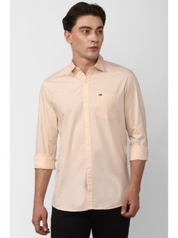 Peter England - Men Peach Slim Fit Casual Shirts