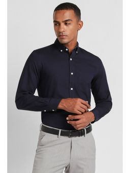 Peter England - Men Navy Slim Fit Formal Shirt