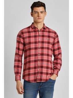 Peter England - Men Pink Slim Fit Casual Shirts