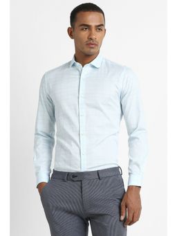 Peter England - Men Blue Super Slim Fit Formal Shirt