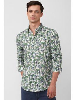 Simon Carter - Men Green Printed Casual Shirt