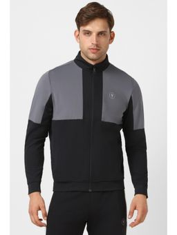 Van Heusen - Men Black Colorblock Casual Jacket