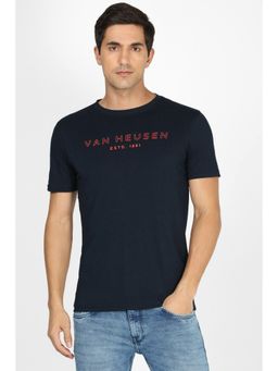 Van Heusen - Men Navy Print Crew Neck T-Shirt
