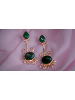 Vosgi - Green Chandel Stone Earrings