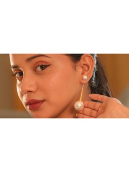 Vosgi - White Grace Pearl Drop Earrings