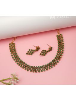 Vosgi - Green Emerald Jewellery Set