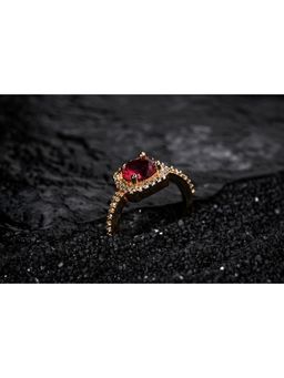 Vosgi - Red Sparkle Stone Ring