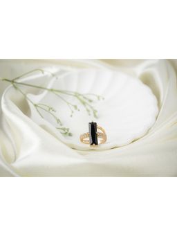 Vosgi - Black Luxe Baguette Stone Ring