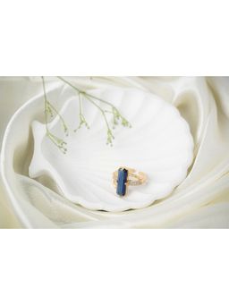 Vosgi - Blue Luxe Baguette Stone Ring