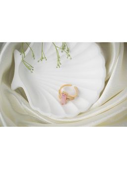 Vosgi - Pink Luxe Baguette Stone Ring