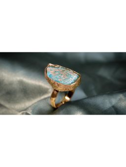 Vosgi - Blue Ocean Dusk Raw Stone Ring