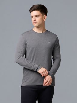 Technosport - Men Melange Slim Fit Crew Neck Sports T-Shirt with DOUBLE COOL
