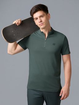 Technosport - Men Solid Slim Fit Sports T-shirt with COTFLEX