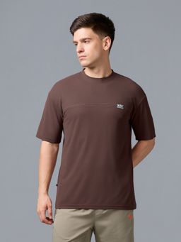 Technosport - Men Textured Oversized Crew Neck Sports T-Shirt with MATPIQ