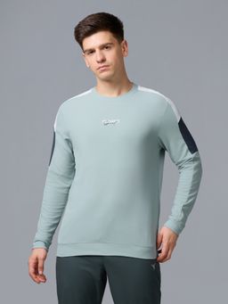 Technosport - Men Slim Fit Crew Neck T-Shirt with MATPIQ for Gym and Sports - Green