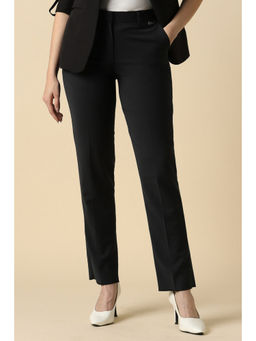 Allen Solly - Women Black Solid Formal Trouser
