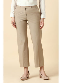Allen Solly - Women Beige Solid Formal Trouser