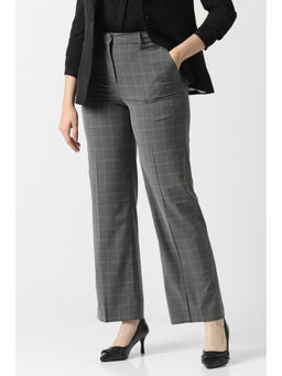 Van Heusen - Women Grey Check Formal Trouser
