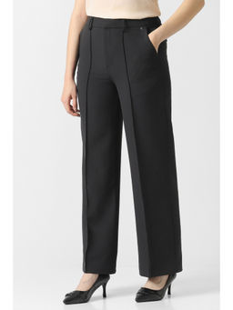 Van Heusen - Women Black Solid Formal Trouser