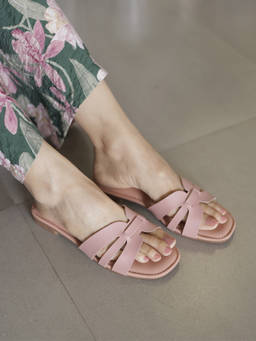 SLASH O - Lexi - Pink Casual Flat Sandals
