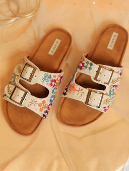 SLASH O - Tara - Beige Casual Flat Sandals