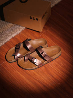 SLASH O - Zeta - Bronze Casual Flat Sandals