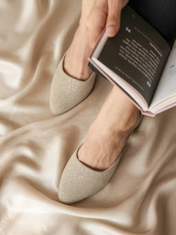 SLASH O - Mia - Ash Grey Partywear Block-Heeled Sandals