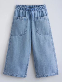 Hopscotch - Wide Leg Fit Cotton Denim Jeans