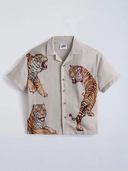 Hopscotch - Tiger Relaxed Drop Shoulder Shirt