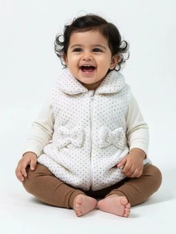 Hopscotch - Bow Applique Textured Jacket