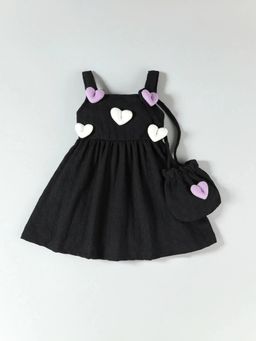 Hopscotch - Heart Applique Spaghetti Dress and Bag
