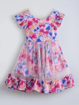 Hopscotch - All Over Butterfly Casual Dress