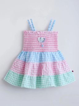 Hopscotch - Checkered Smocking Cotton Dress