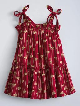 Hopscotch - Floral Bow Applique Dress