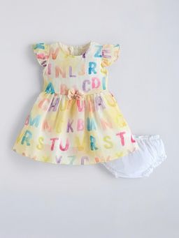 Hopscotch - Typography Bow Casual Dress