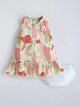 Hopscotch - Cotton Abstract A-line Dress