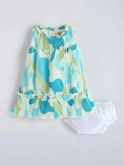 Hopscotch - Cotton Abstract A-line Dress