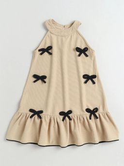 Hopscotch - Bow Applique A-line Dress