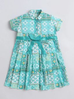 Hopscotch - Cotton Tile Printed Casual Dress