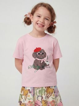 United Colors of Benetton - Round Neck Printed girls T-shirt