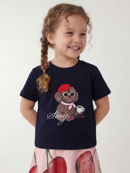 United Colors of Benetton - Round Neck Graphic Print Girls T-shirt