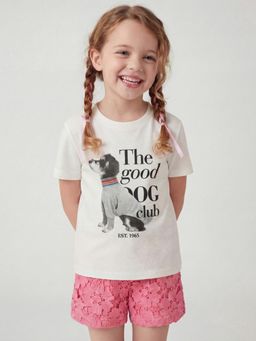 United Colors of Benetton - Round Neck Graphic Printed Girls T-shirt