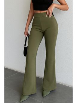 Off Duty India - Sculpt and Flare Leg Pant - Olive