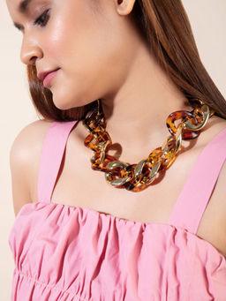 Twenty Dresses by Nykaa Fashion - A Gold That Connect Hearts Necklace