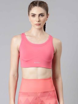 Xtep - Training Series Seamless Slim Fit Sports Bra for Women, Lotus Pink