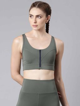 Xtep - Training Series Seamless Slim Fit Sports Bra for Women, Green