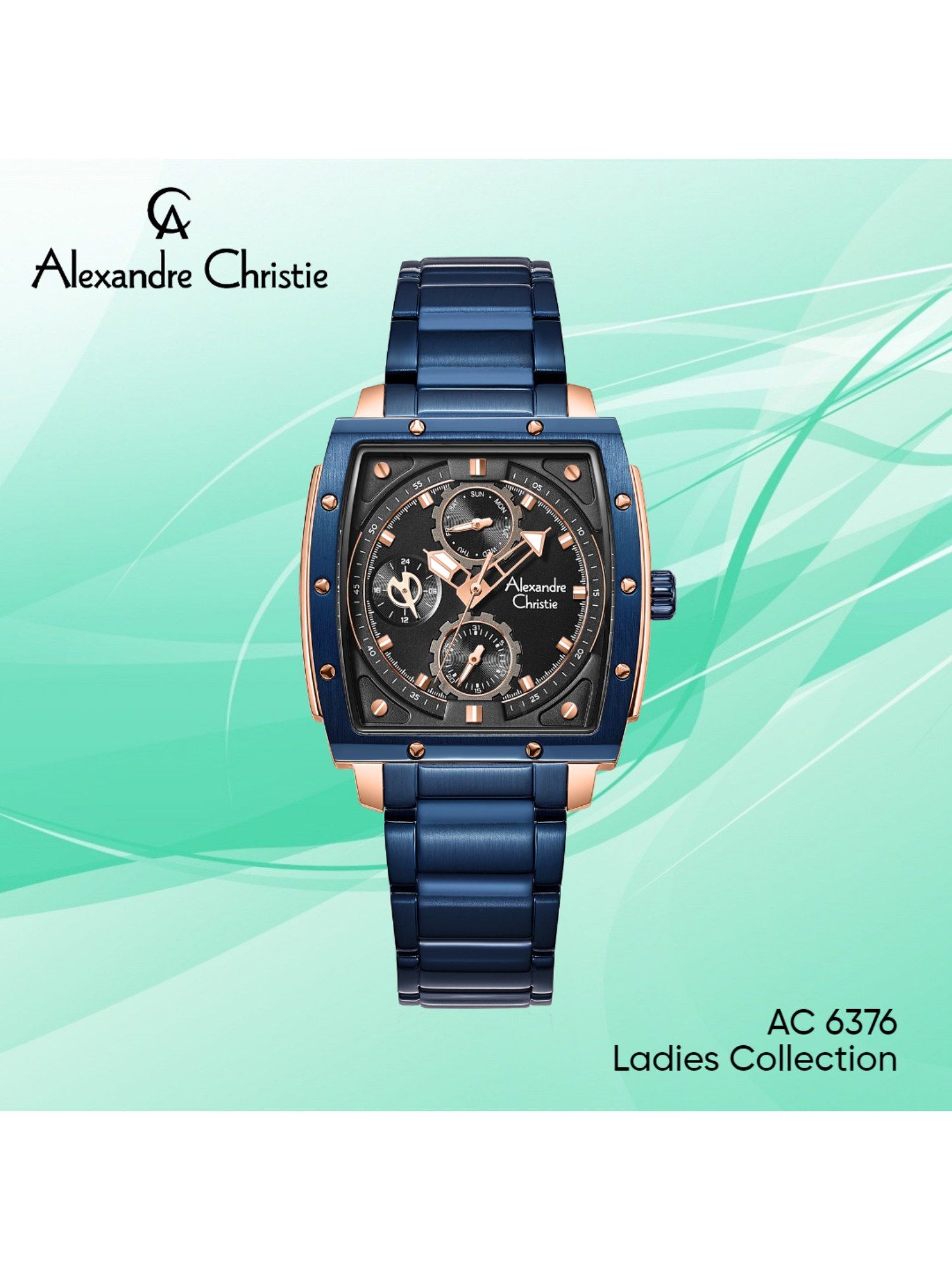 Buy Alexandre Christie AC 6376 BFB Multi Function Watch For Women