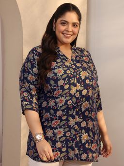 Extra love by Libas - Silk Blend Three Fourth Sleeves Kurti